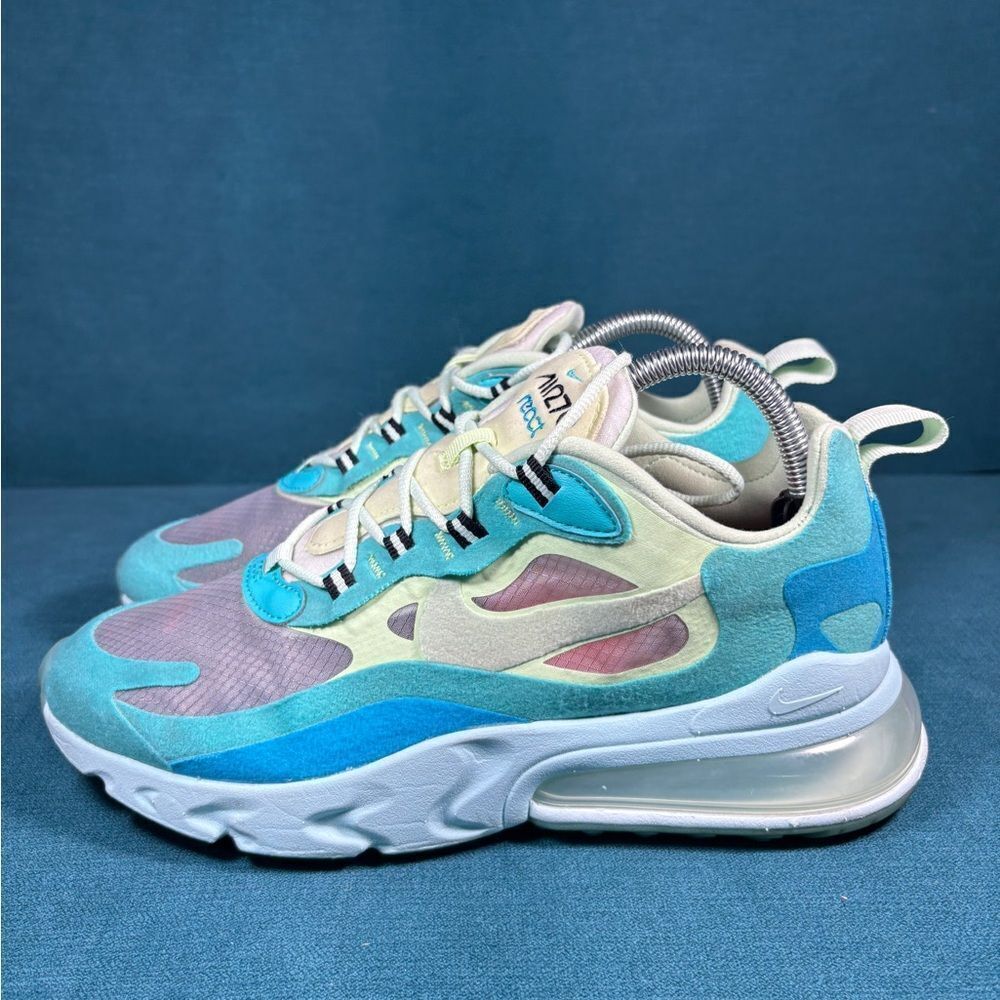 Sz 7.5M/9W Nike Air Max 270 React Pastel Blue Teal Pink Sneakers, Athletic Shoes